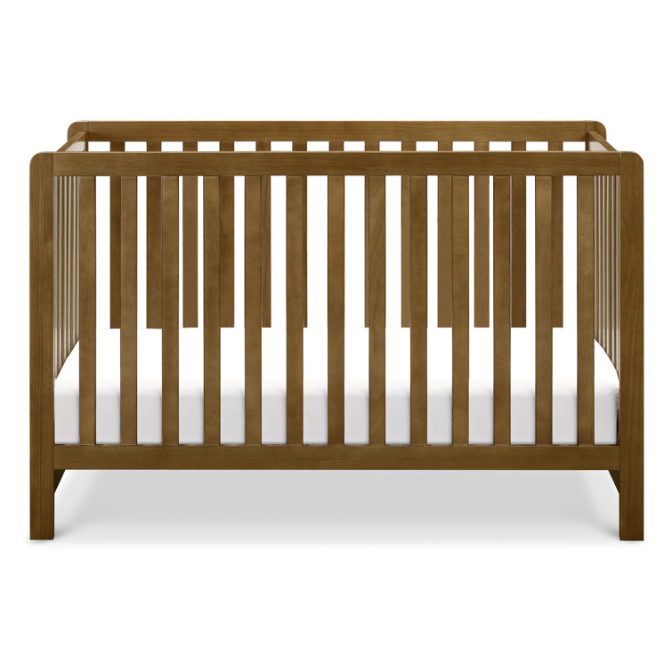 Walnut 4-in-1 Low-Profile Convertible Crib with Clean Lines
