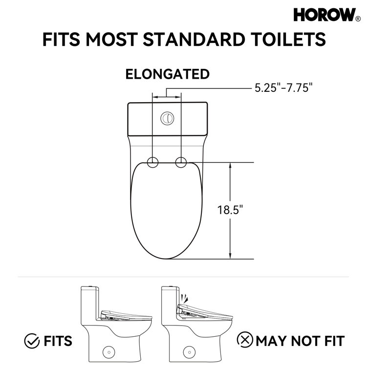 White Smart Bidet Seat with Warm Water and Heated Dryer