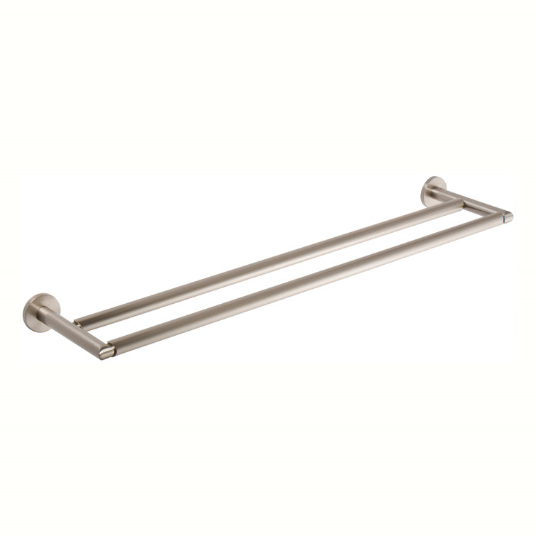 Satin Nickel 24'' Wall Mounted Double Towel Bar