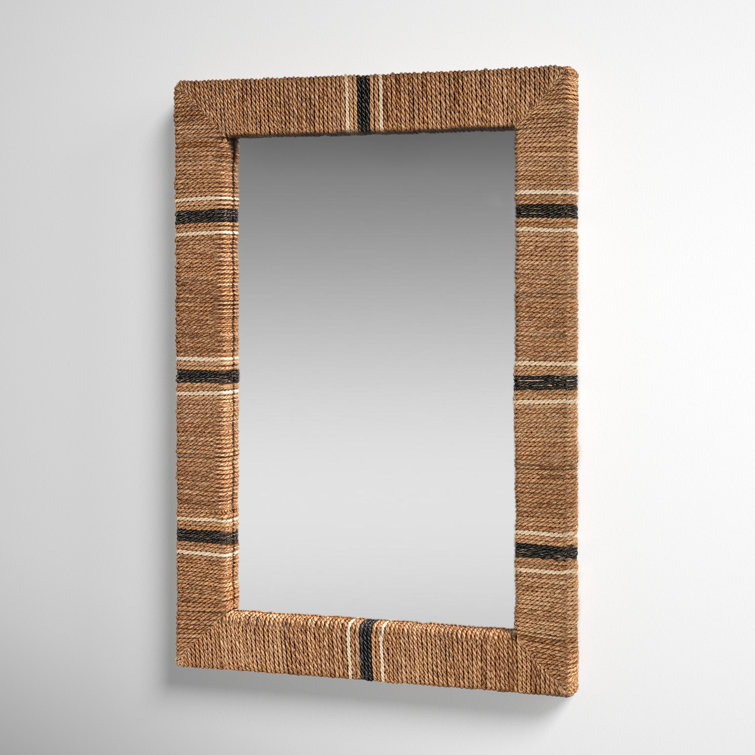 Genesis 32'' Brown and Black Rope Rectangle Mirror