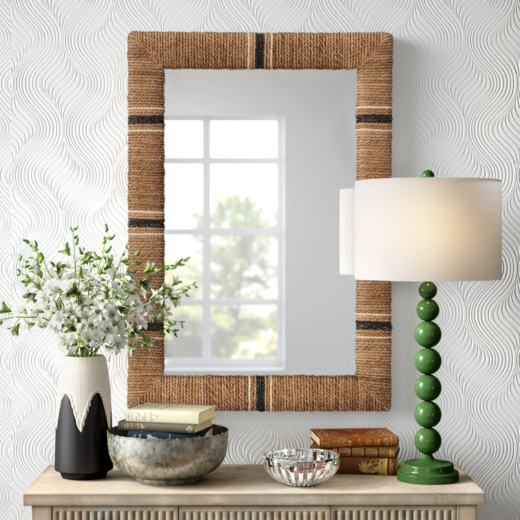 Genesis 32'' Brown and Black Rope Rectangle Mirror