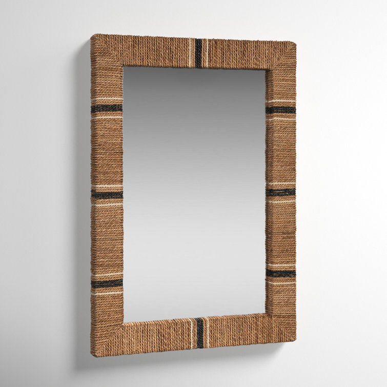 Genesis 32'' Brown and Black Rope Rectangle Mirror