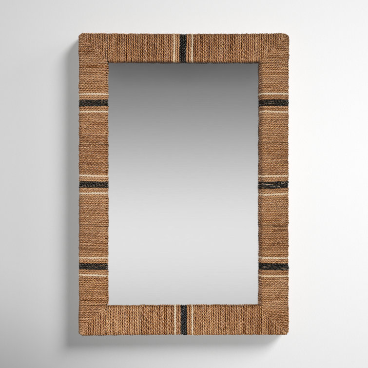 Genesis 32'' Brown and Black Rope Rectangle Mirror