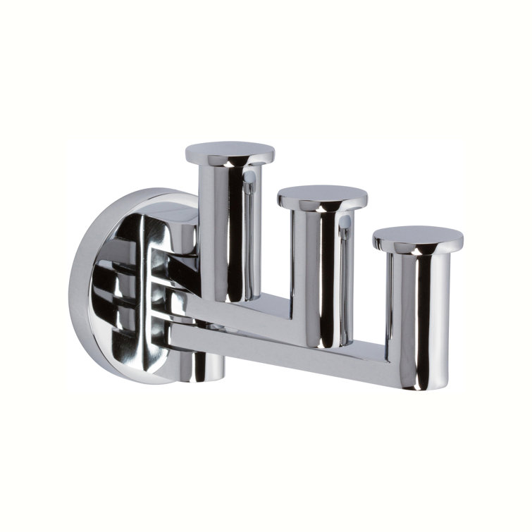 Polished Chrome Triple Pivoting Robe Hook