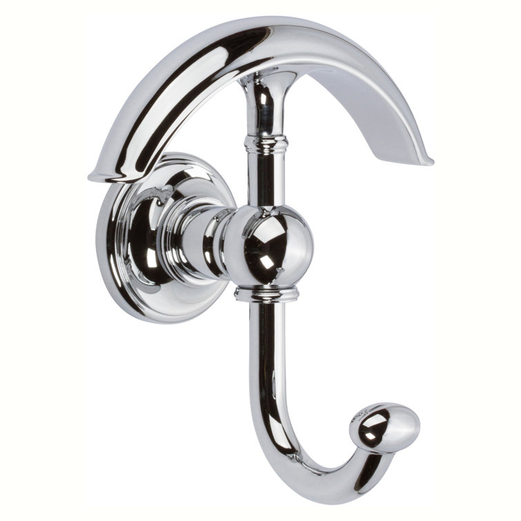 Polished Chrome Double Robe Hook with Cylindrical Design
