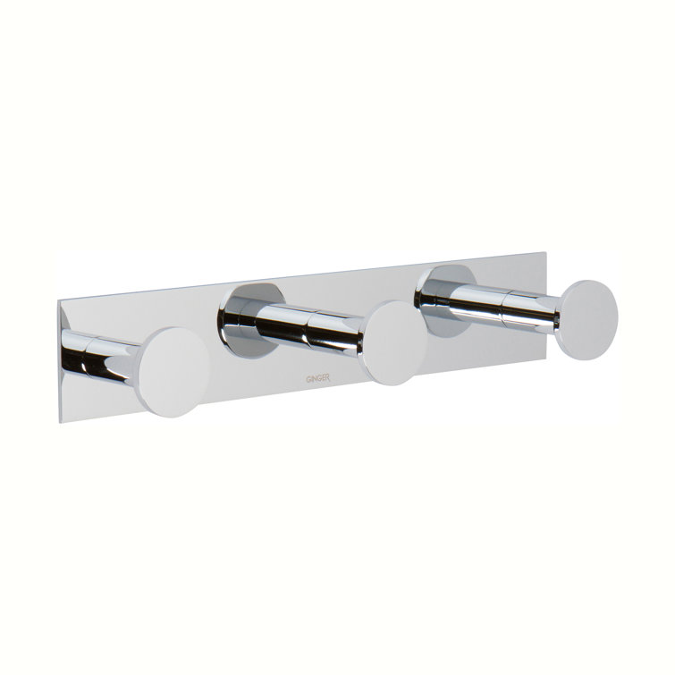 Polished Chrome Triple Robe Hook with Modern Design