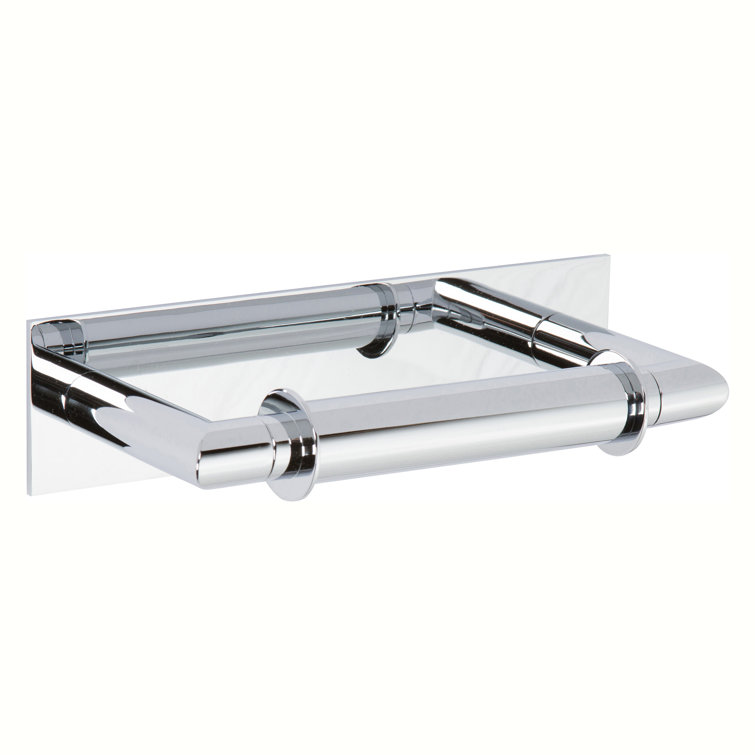 Polished Chrome Modern Double Post Toilet Paper Holder