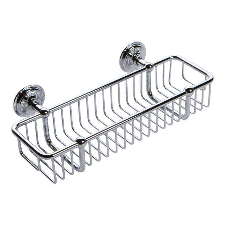 Elegant Polished Chrome Wall-Mounted Shower Basket