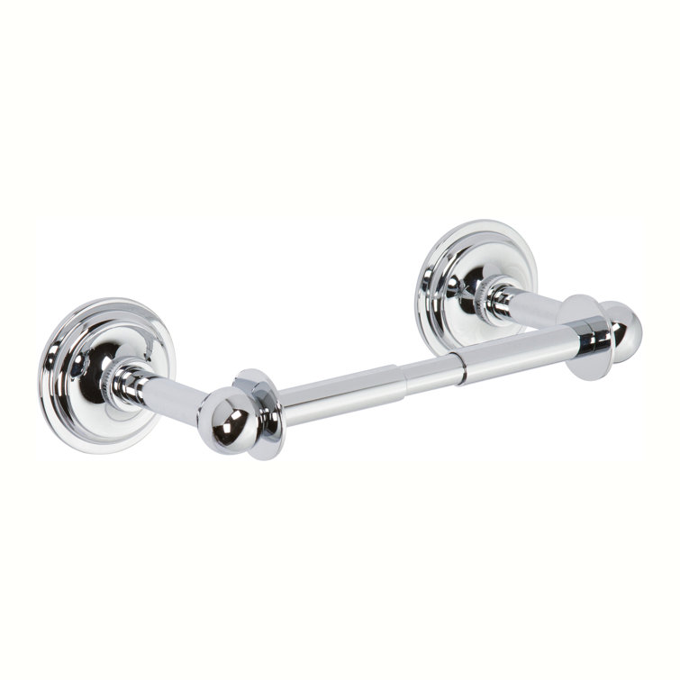 Polished Nickel Double Post Wall-Mounted Toilet Paper Holder
