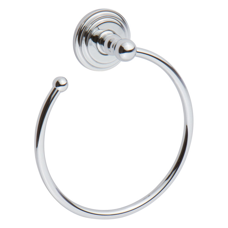 Polished Chrome Wall Mounted Open Towel Ring