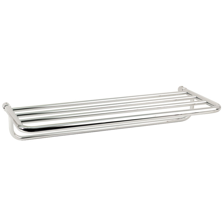 Elegant 24" Polished Chrome Rectangular Wall Towel Rack