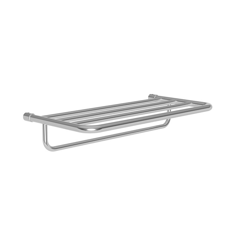 Polished Nickel 20'' Wall Mounted Shelf with Towel Bar