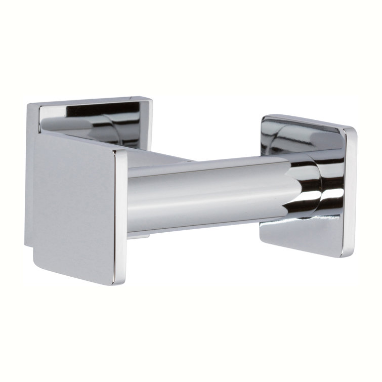 Polished Chrome Modern Double Robe Hook