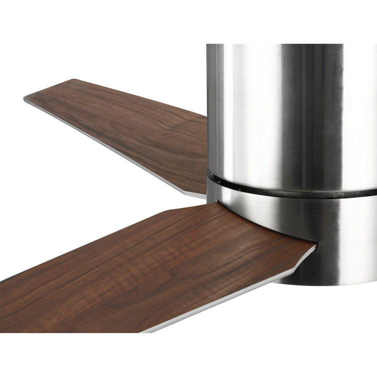 Braden 56" Brushed Nickel 3-Blade Ceiling Fan with LED Light