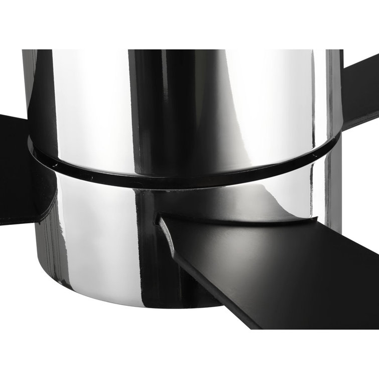 Braden 56'' Polished Chrome 3-Blade Hugger Ceiling Fan with LED Light