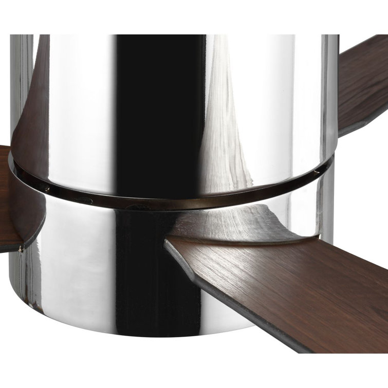 Braden 56'' Polished Chrome 3-Blade Hugger Ceiling Fan with LED Light