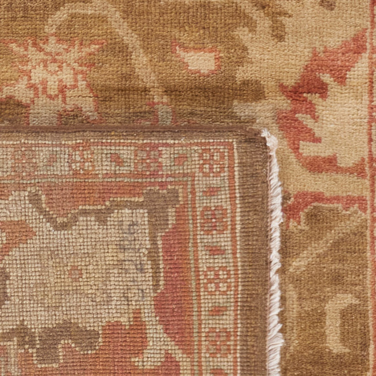 Oushak Hand-Knotted Wool Oriental Runner Rug