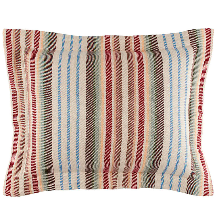 Colorful Striped Cotton Pillow Sham