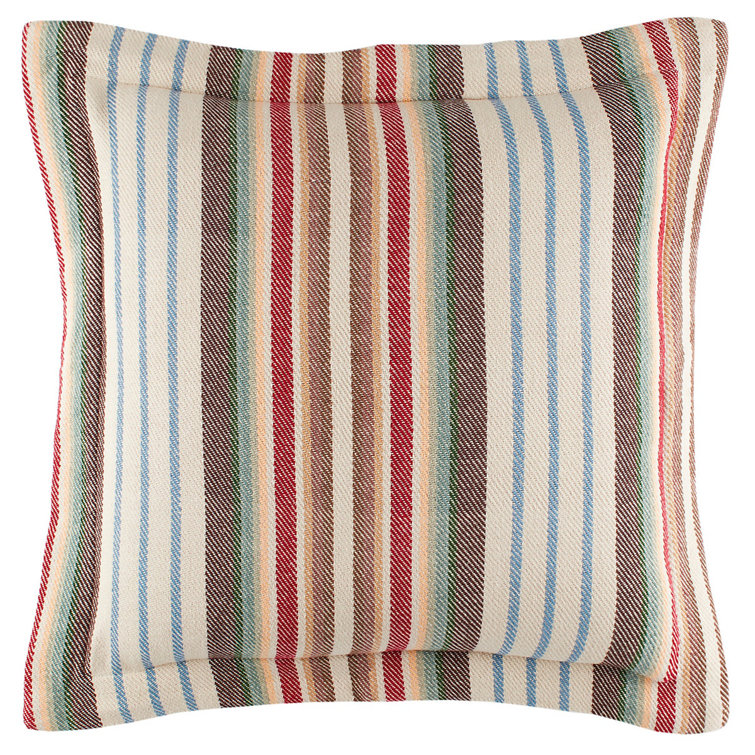 Ranch Vertical Stripe Cotton Pillow Sham - Machine Washable