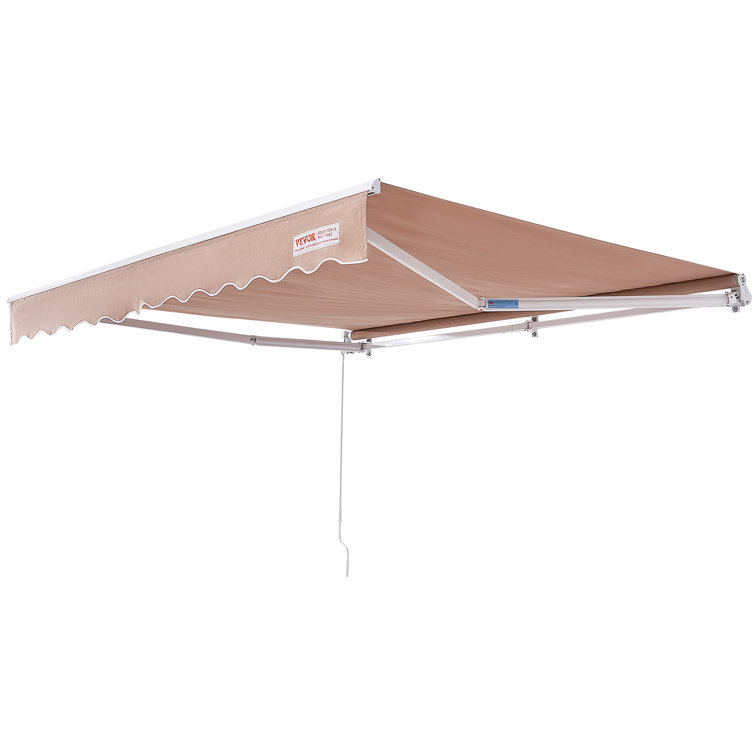 VEVOR 156'' x 94'' Beige Polyester Retractable Patio Awning