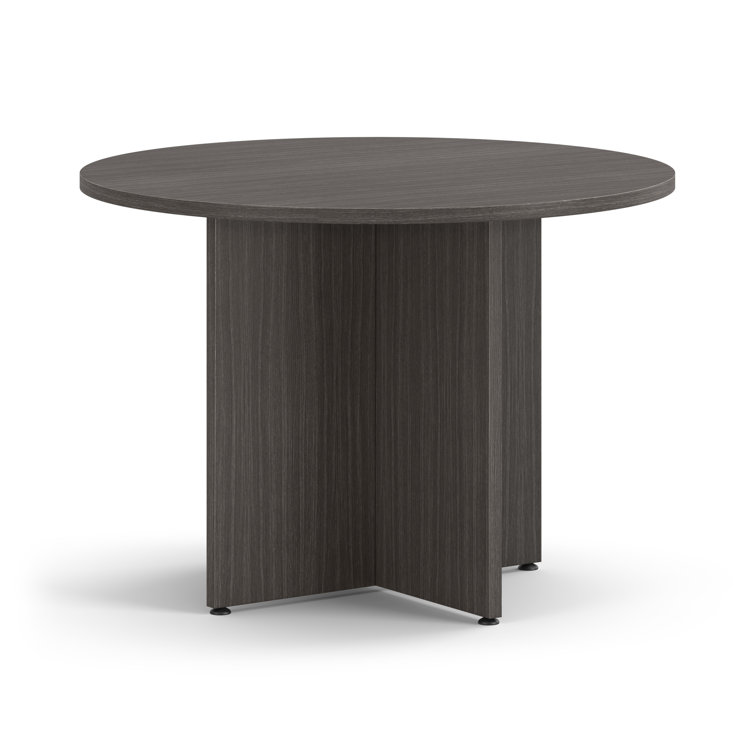Slate Teak Laminate 42" Round Conference Table Base