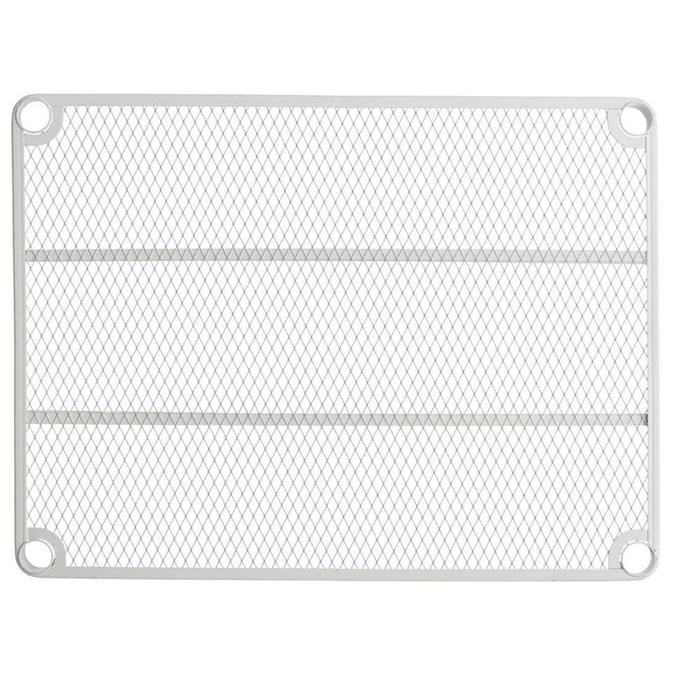 MeshWorks 3-Tier Adjustable White Metal Utility Shelving Unit