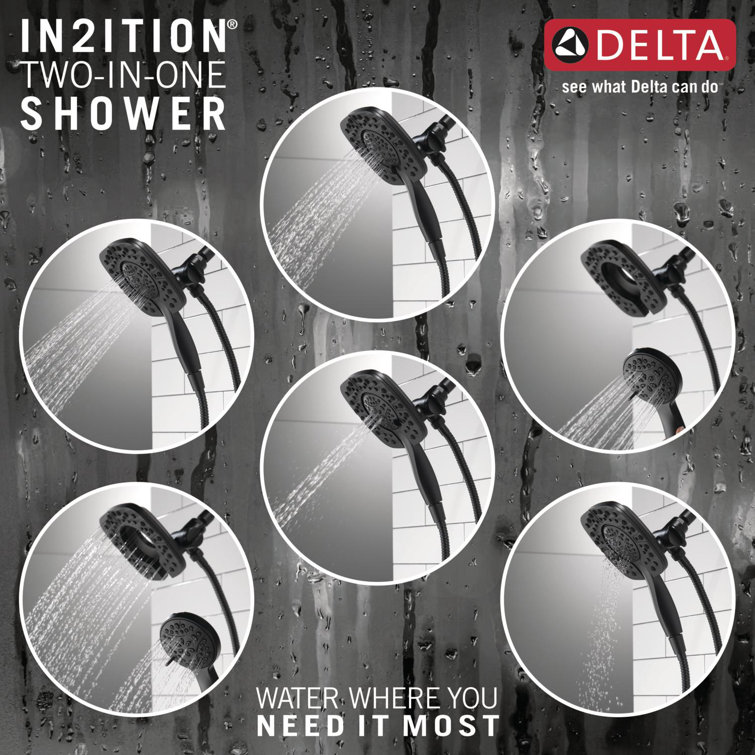 Matte Black Dual Shower Head with Handheld Spray