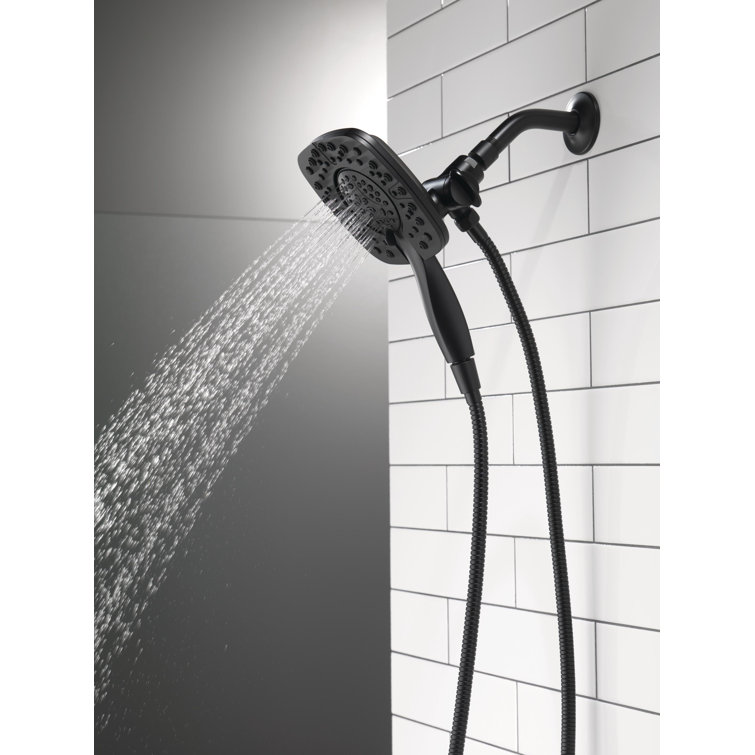 Matte Black Dual Shower Head with Handheld Spray