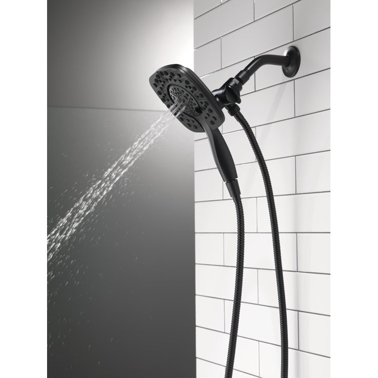 Matte Black Dual Shower Head with Handheld Spray