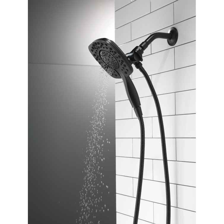 Matte Black Dual Shower Head with Handheld Spray