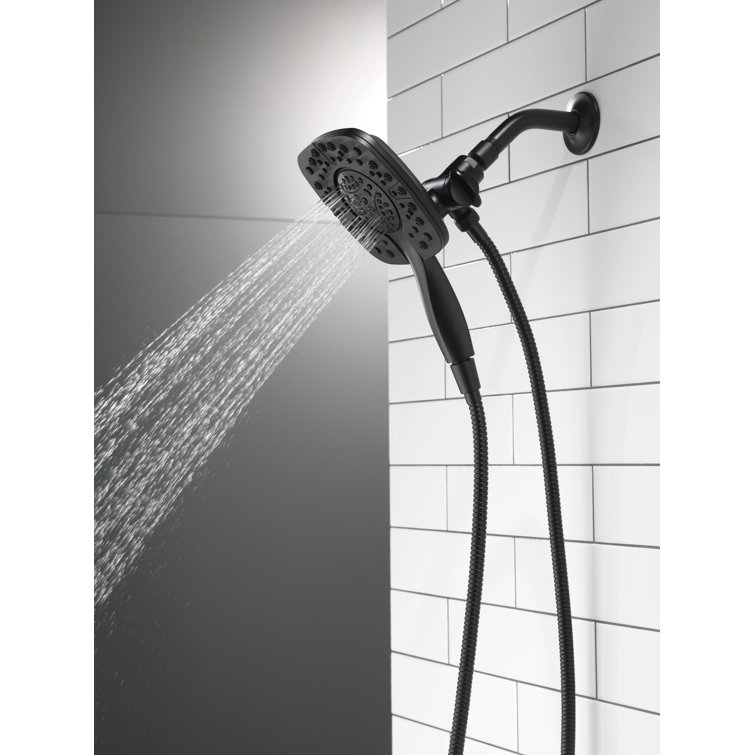 Matte Black Dual Shower Head with Handheld Spray