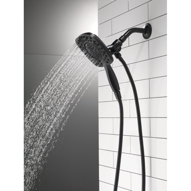 Matte Black Dual Shower Head with Handheld Spray