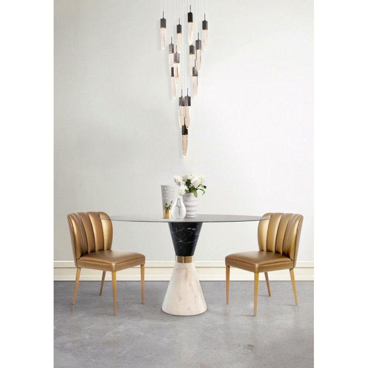 Elegant Black Metal Chandelier with Iceberg Bubble Crystals, 20 in