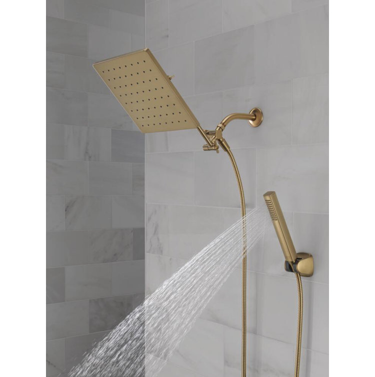 Champagne Bronze 10-inch Raincan Shower Head and Handheld Combo