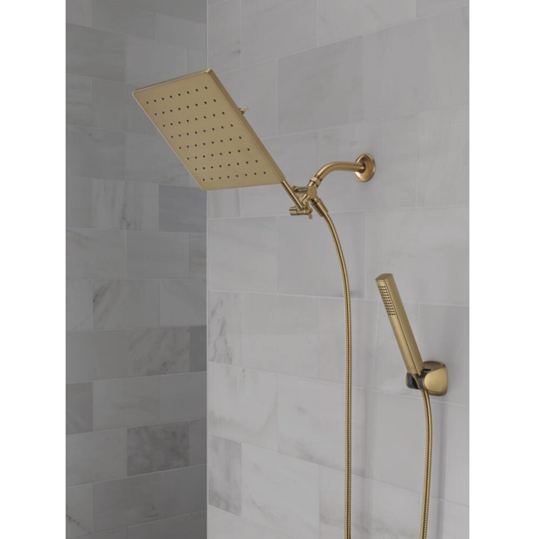Champagne Bronze 10-inch Raincan Shower Head and Handheld Combo