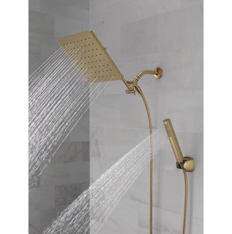 Champagne Bronze 10-inch Raincan Shower Head and Handheld Combo