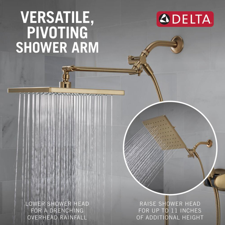 Champagne Bronze 10-inch Raincan Shower Head and Handheld Combo
