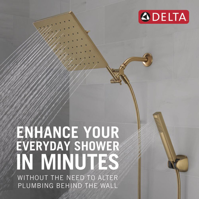 Champagne Bronze 10-inch Raincan Shower Head and Handheld Combo