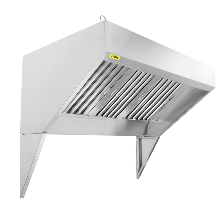 VEVOR 7FT Stainless Steel Commercial Exhaust Hood with Removable Oil Filters