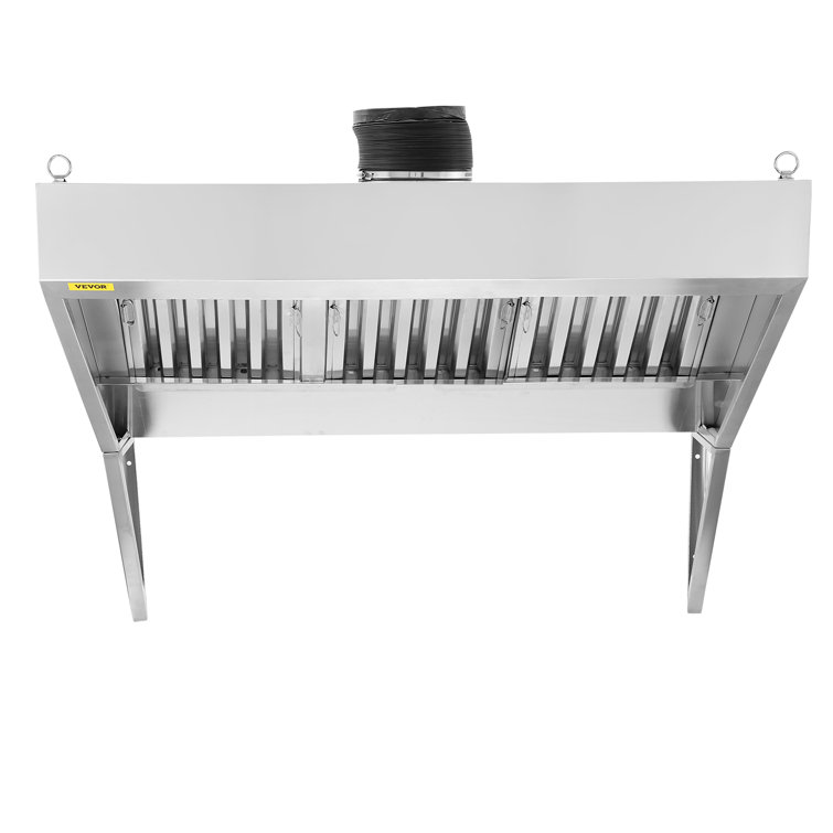 VEVOR 7FT Stainless Steel Commercial Exhaust Hood with Removable Oil Filters
