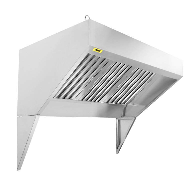 VEVOR 7FT Stainless Steel Commercial Exhaust Hood with Removable Oil Filters