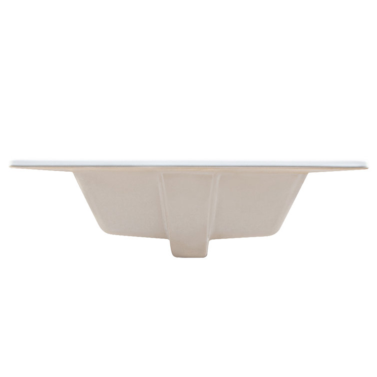 21'' x 18'' White Rectangular Ceramic Drop-In Bathroom Sink with Overflow