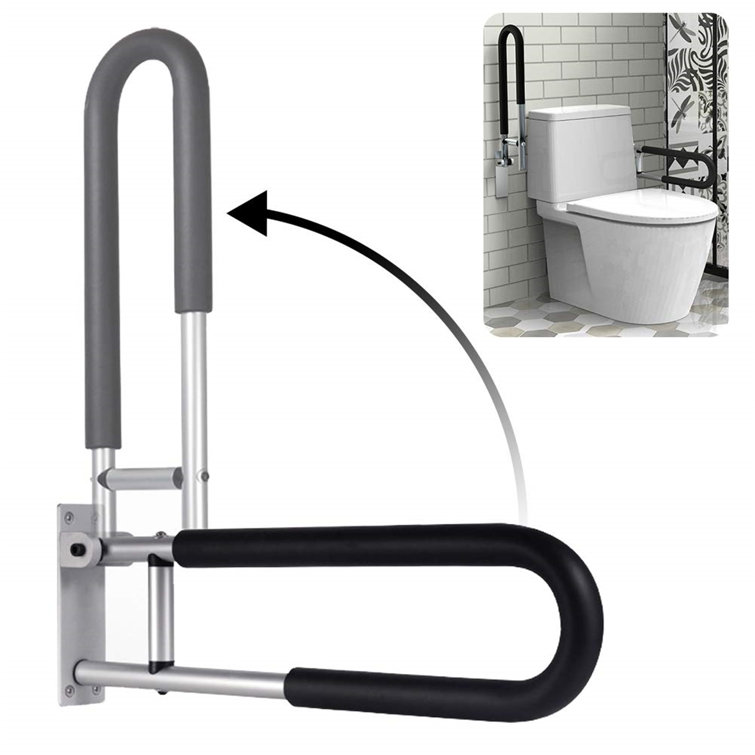 23.6'' Silver and Black Aluminum Handicap Grab Bar