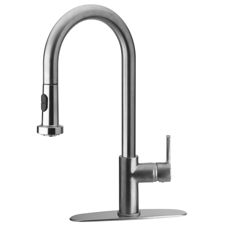 Elix Chrome Pull-Down Spray Single Handle Kitchen Faucet