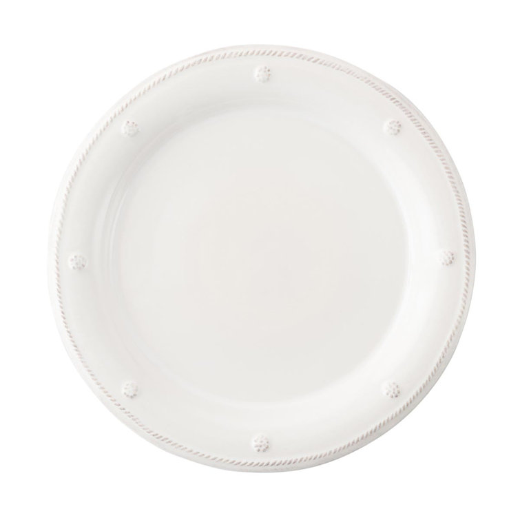 Whitewash Elegance 4-Piece Ceramic Dinnerware Set with Glossy Finish
