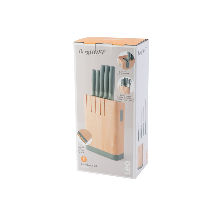 BergHOFF Forest Stainless Steel 6Pc Knife Block Set