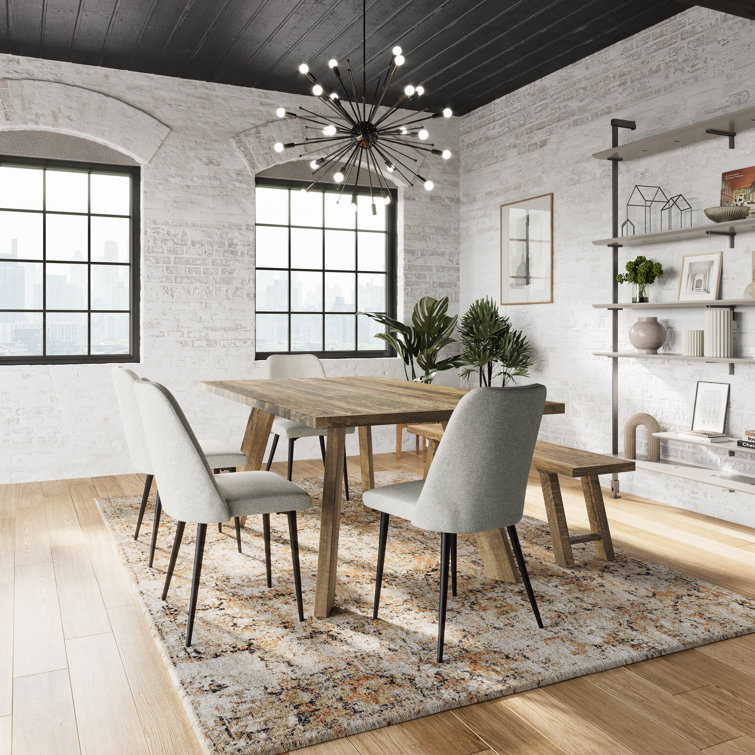 Reclaimed Brown Rustic Rectangular Wood Dining Table, 72 Inch