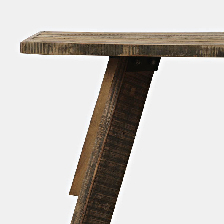 Reclaimed Brown Rustic Rectangular Wood Dining Table, 72 Inch