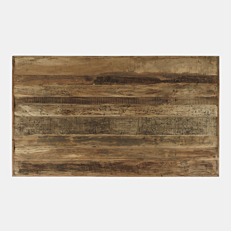 Reclaimed Brown Rustic Rectangular Wood Dining Table, 72 Inch