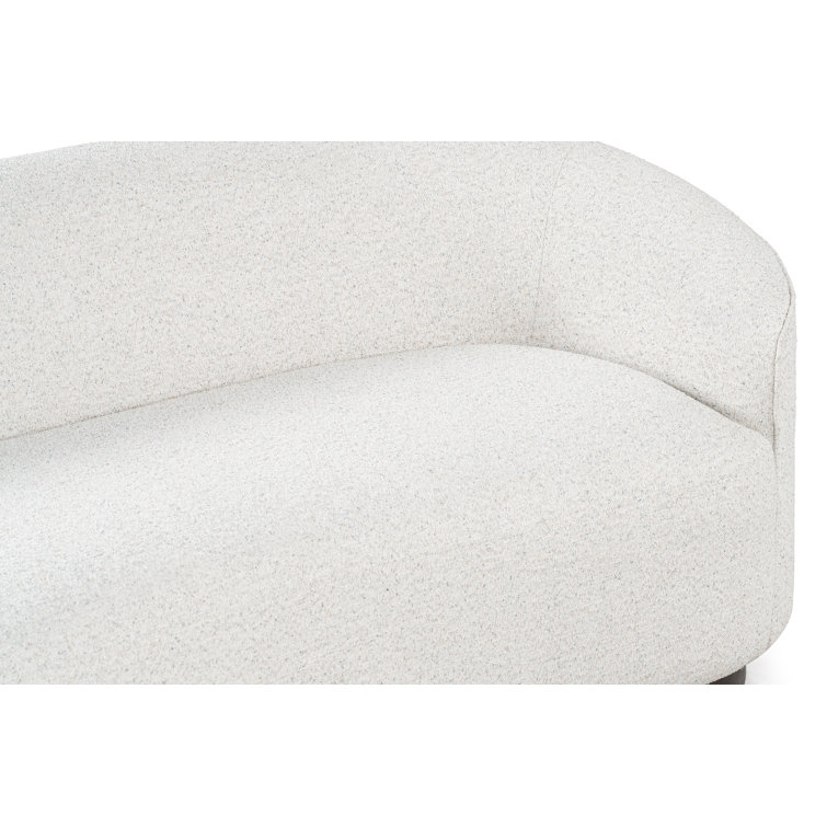 Beverly 90" Oatmeal Fabric Curved Sofa